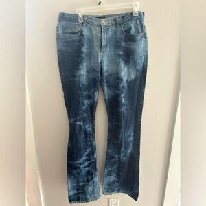 90s Y2K Acid Wash Blue Tie-Dye Denim Jeans size 30